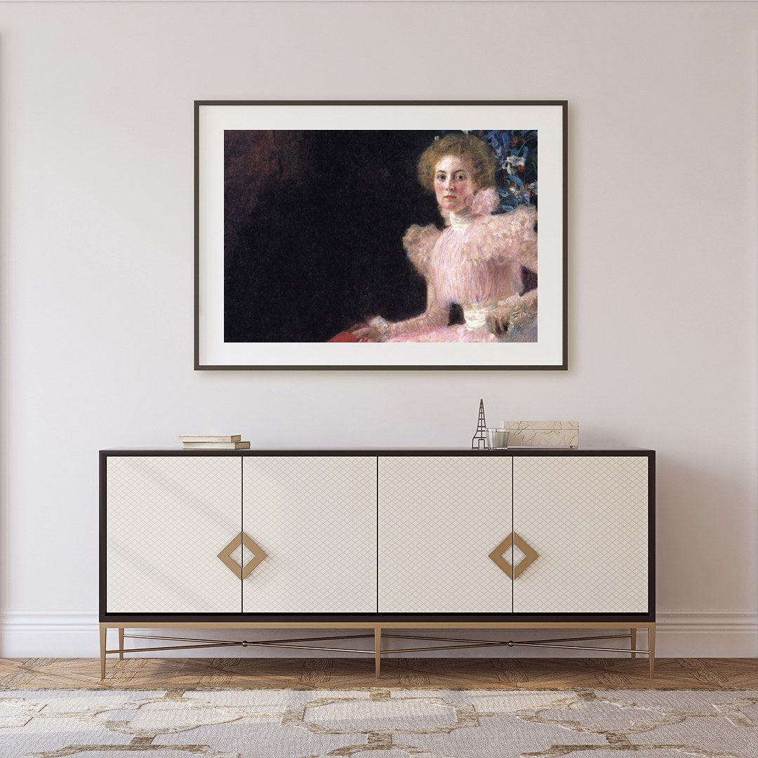Embrace the charm of a bygone era with this stunning Victorian portrait. Featuring a poised woman for Foyer