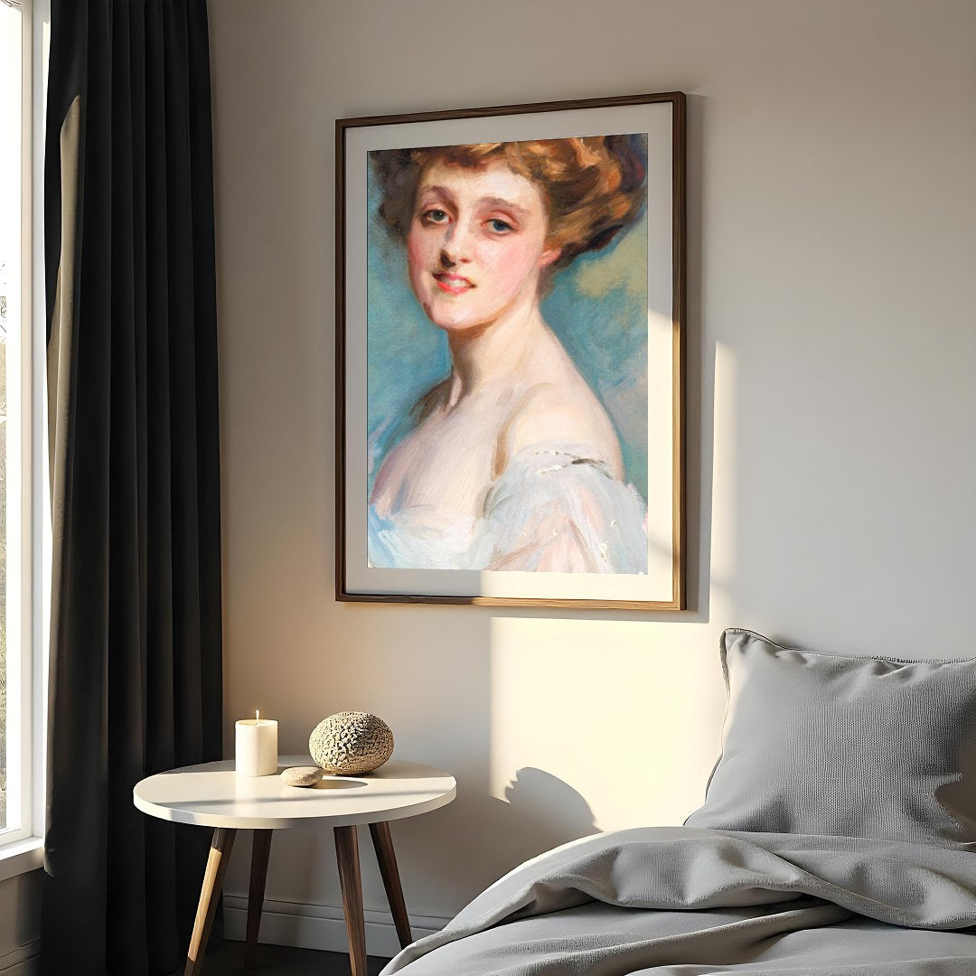 Experience the timeless charm of Victorian elegance with this captivating portrait. Its soft for Bedroom