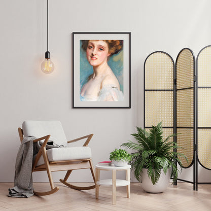 Experience the timeless charm of Victorian elegance with this captivating portrait. Its soft for Foyer