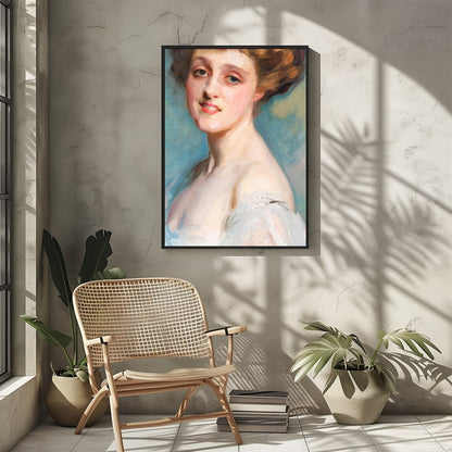 Experience the timeless charm of Victorian elegance with this captivating portrait. Its soft for Sitting Area