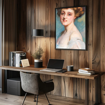 Experience the timeless charm of Victorian elegance with this captivating portrait. Its soft for Study and Office
