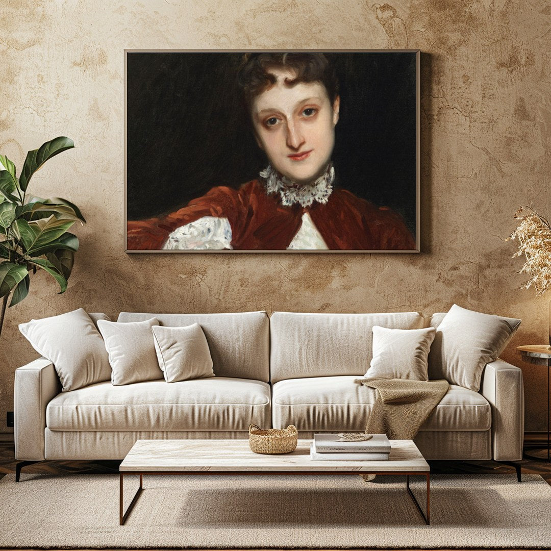 Delve into the grace and poise of the Victorian era with this exquisite portrait of a lady. The for Family Room