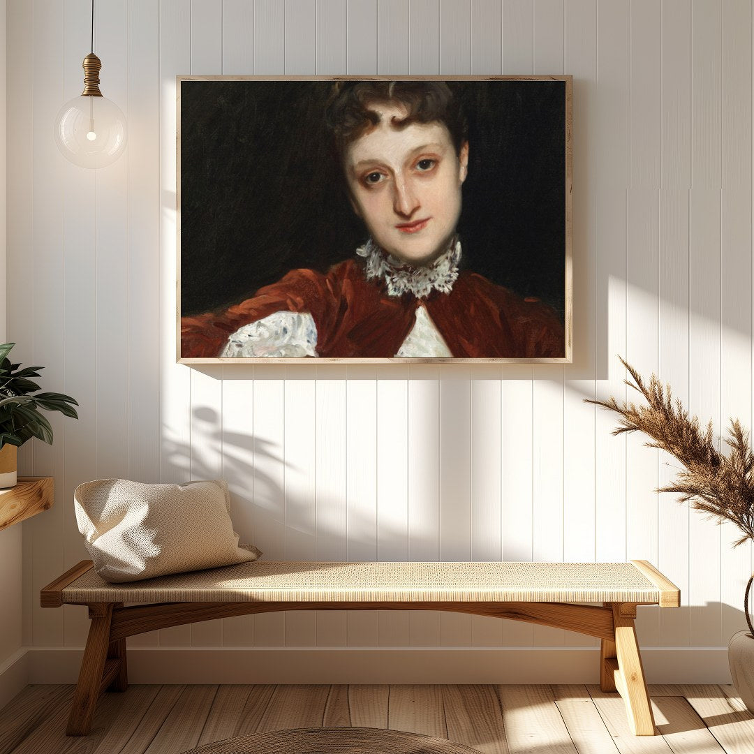 Delve into the grace and poise of the Victorian era with this exquisite portrait of a lady. The for Hallway