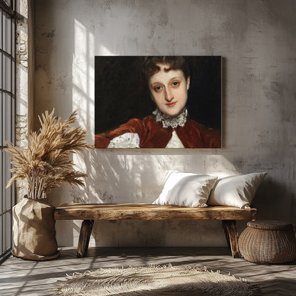 Delve into the grace and poise of the Victorian era with this exquisite portrait of a lady. The for Veranda