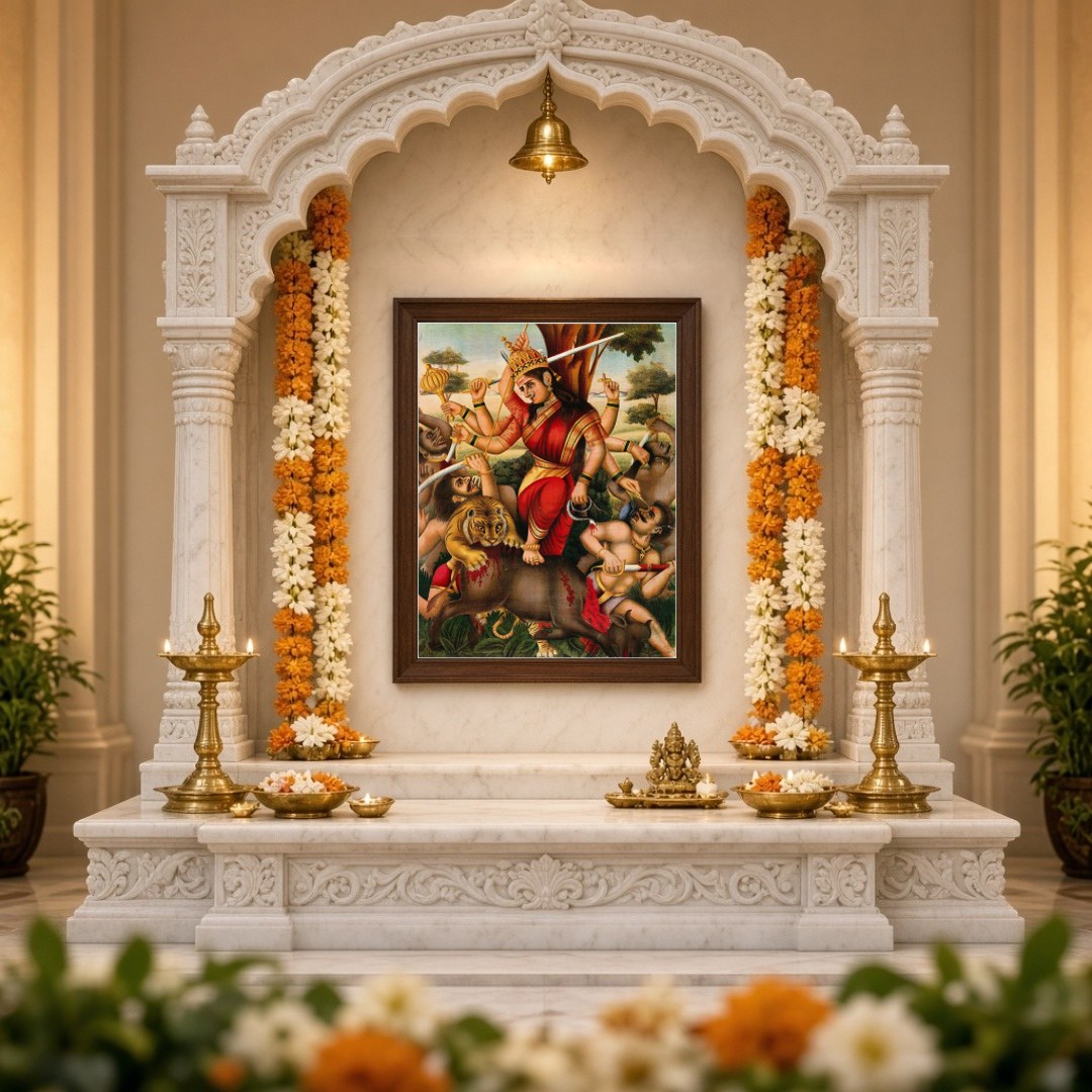 Immerse yourself in the legendary tale of courage and triumph with this captivating artwork. for Home Temple