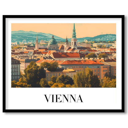 Immerse yourself in the tranquil beauty of Vienna's skyline with this elegant wall art piece. for loft