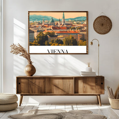 Immerse yourself in the tranquil beauty of Vienna's skyline with this elegant wall art piece. for Sitting Area