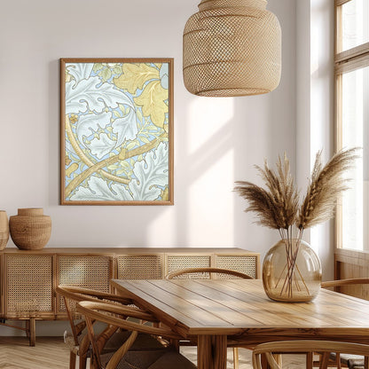 This enchanting wall art piece showcases a vintage botanical design with intricate leaves and for Extra Kitchen