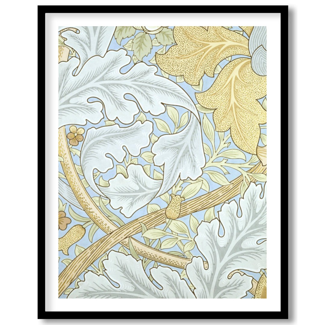 This enchanting wall art piece showcases a vintage botanical design with intricate leaves and for office