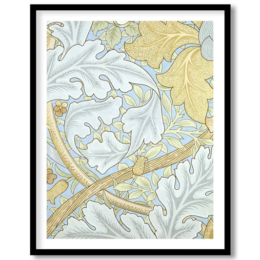 This enchanting wall art piece showcases a vintage botanical design with intricate leaves and for office