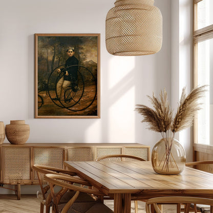 Delve into the past with this charming portrait of a vintage cycling enthusiast. The artwork for Extra Kitchen