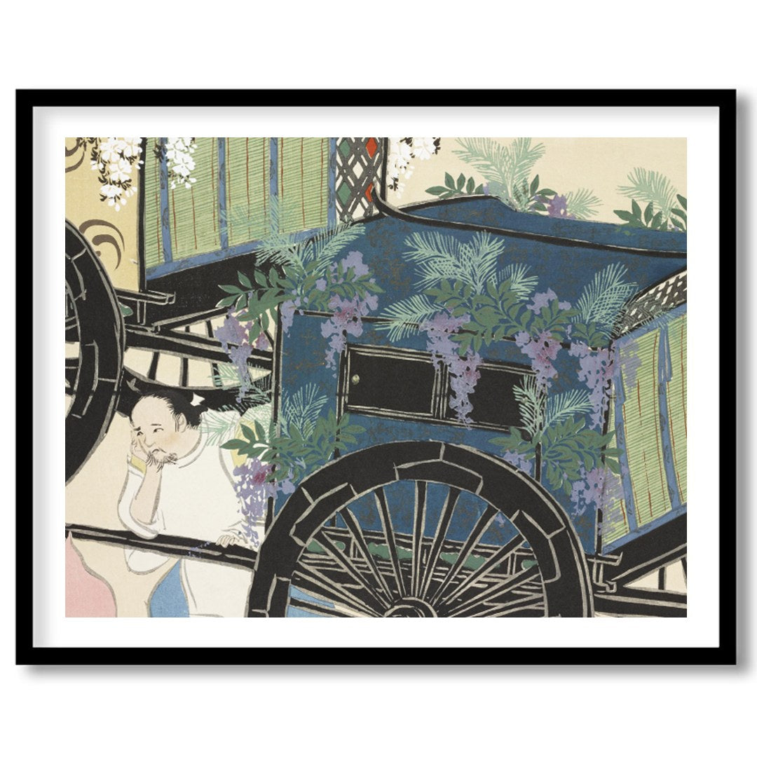 Step into a bygone era with this exquisite vintage-style artwork featuring an ornate carriage for space