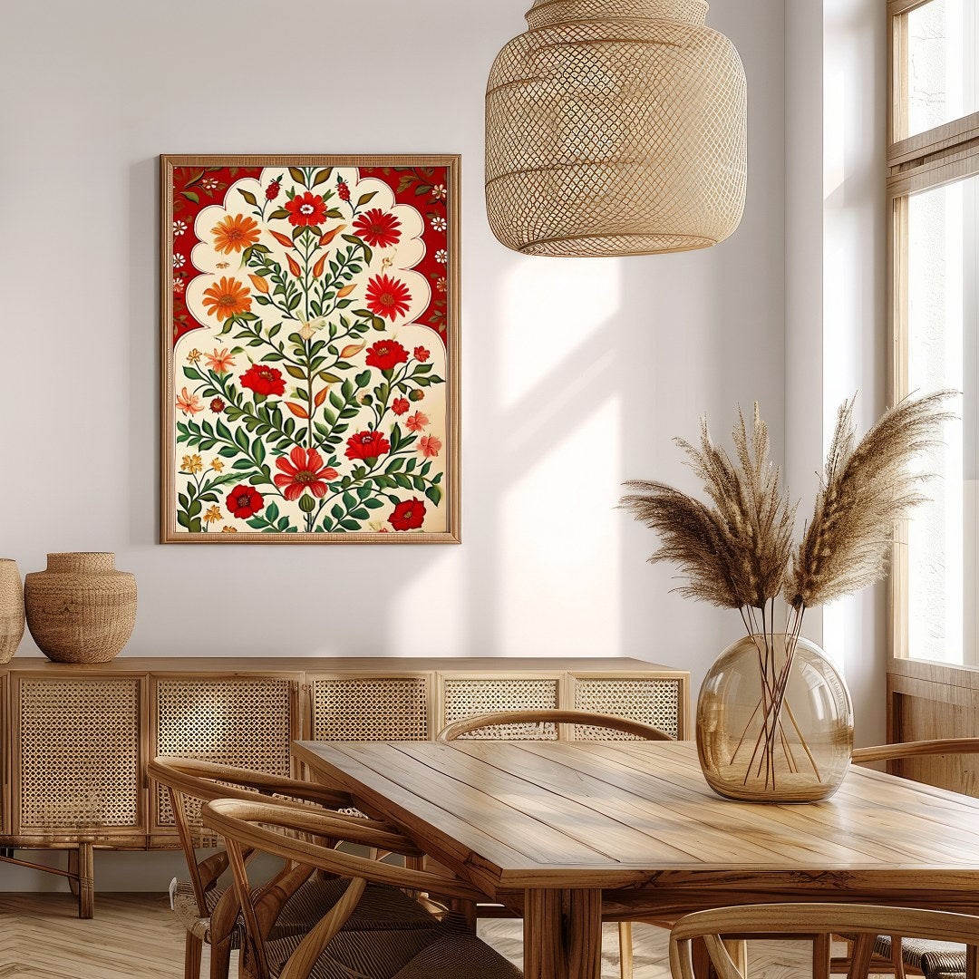 Immerse yourself in the timeless beauty of the Vintage Floral Arbor Canvas. This exquisite piece for Extra Kitchen