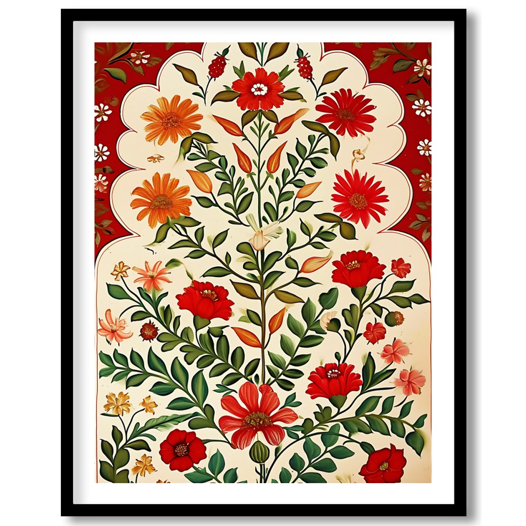 Immerse yourself in the timeless beauty of the Vintage Floral Arbor Canvas. This exquisite piece for space