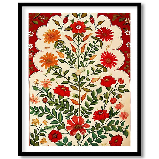 Immerse yourself in the timeless beauty of the Vintage Floral Arbor Canvas. This exquisite piece for space