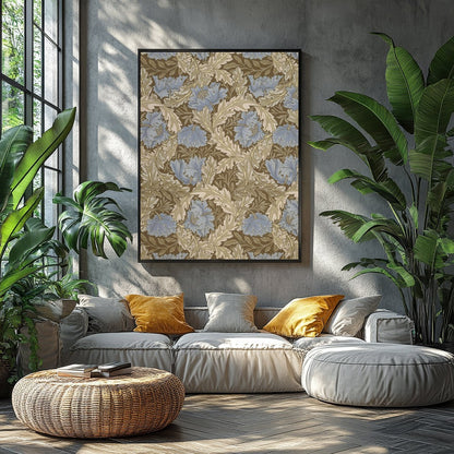 Elevate your space with this elegant vintage-inspired floral artwork. The harmonious blend of blue for Balcony