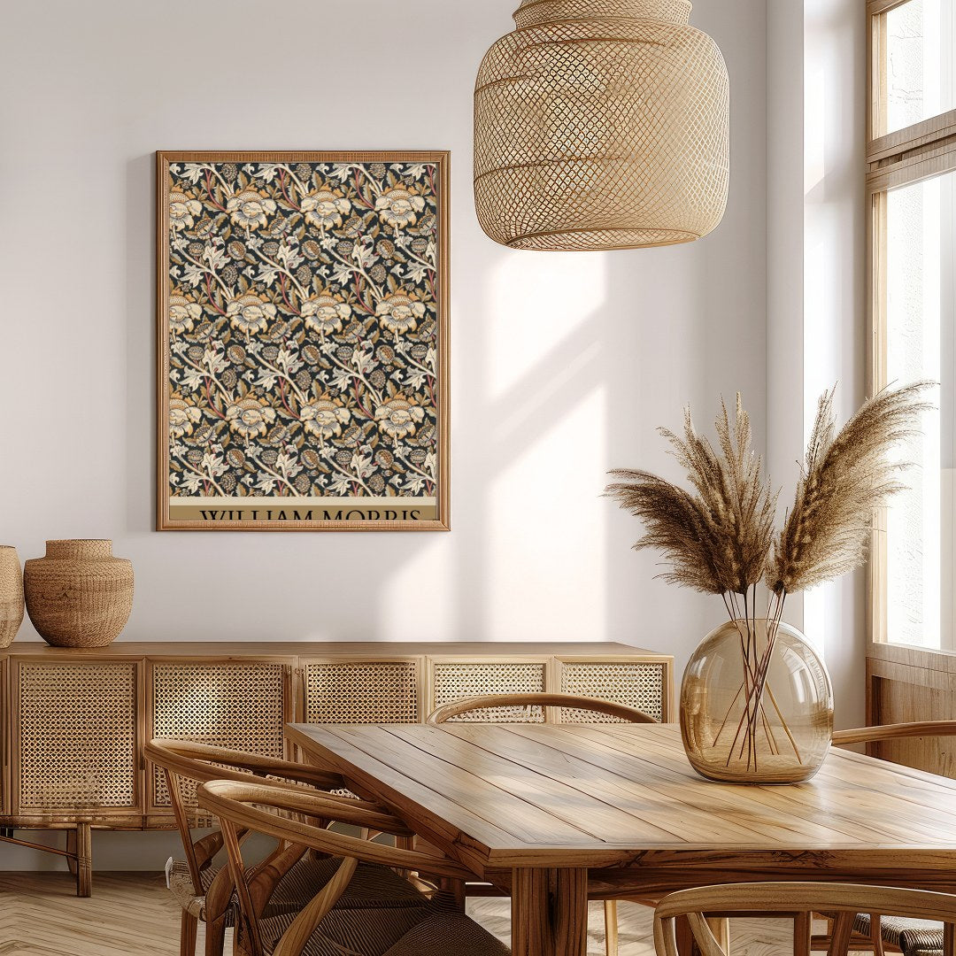 Immerse yourself in the intricate world of William Morris with this exquisitely detailed floral for Extra Kitchen
