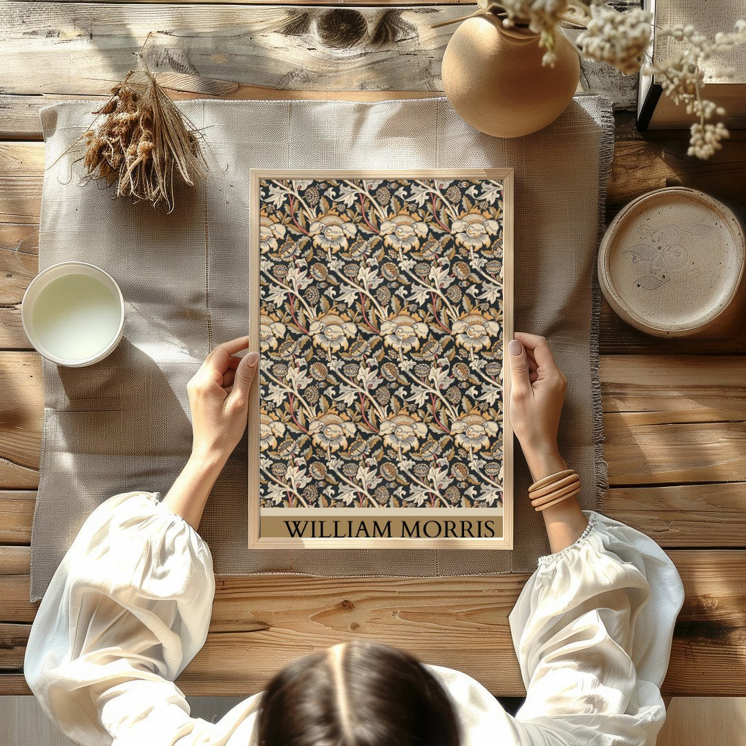 Immerse yourself in the intricate world of William Morris with this exquisitely detailed floral for Kitchen