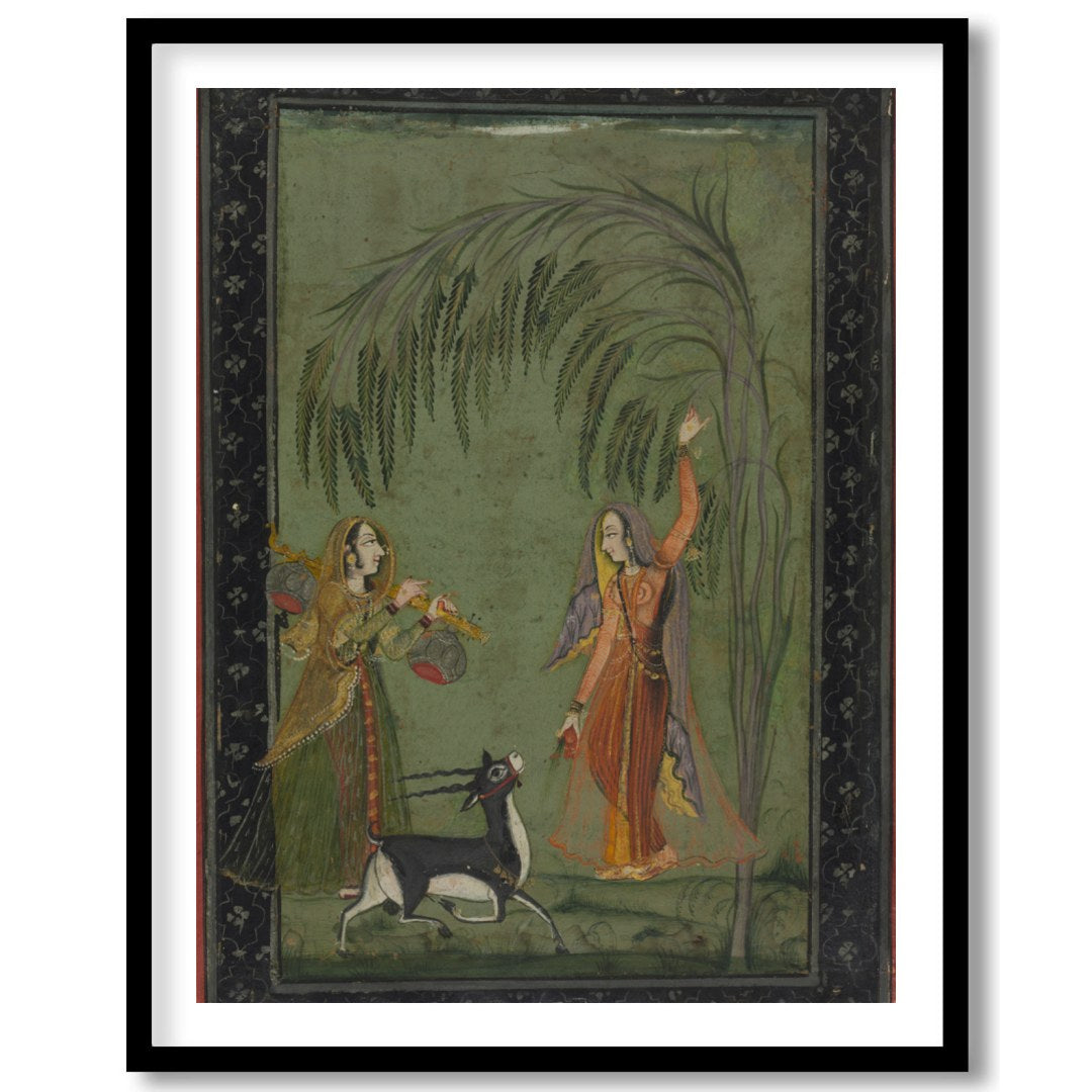 Experience the timeless elegance of a Mughal-inspired courtyard scene. This captivating piece for space