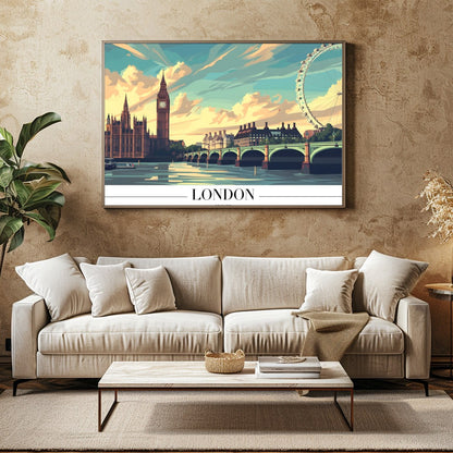 Capture the timeless beauty of London with this stunning piece showcasing the iconic Big Ben and for Family Room