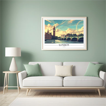 Capture the timeless beauty of London with this stunning piece showcasing the iconic Big Ben and for Hall