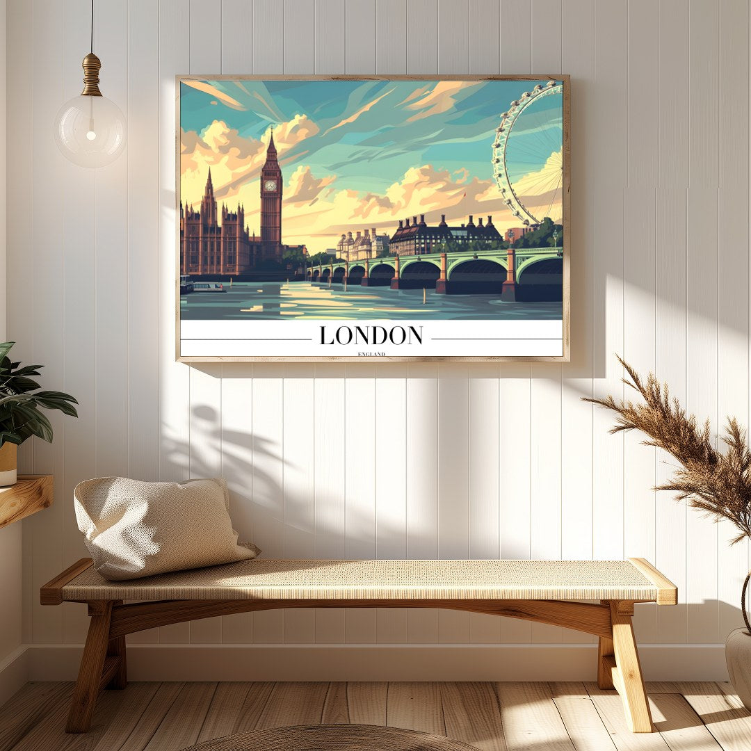 Capture the timeless beauty of London with this stunning piece showcasing the iconic Big Ben and for Hallway