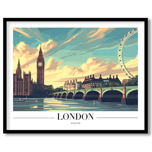 Capture the timeless beauty of London with this stunning piece showcasing the iconic Big Ben and for nook