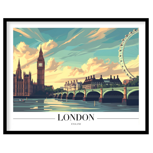 Capture the timeless beauty of London with this stunning piece showcasing the iconic Big Ben and for nook