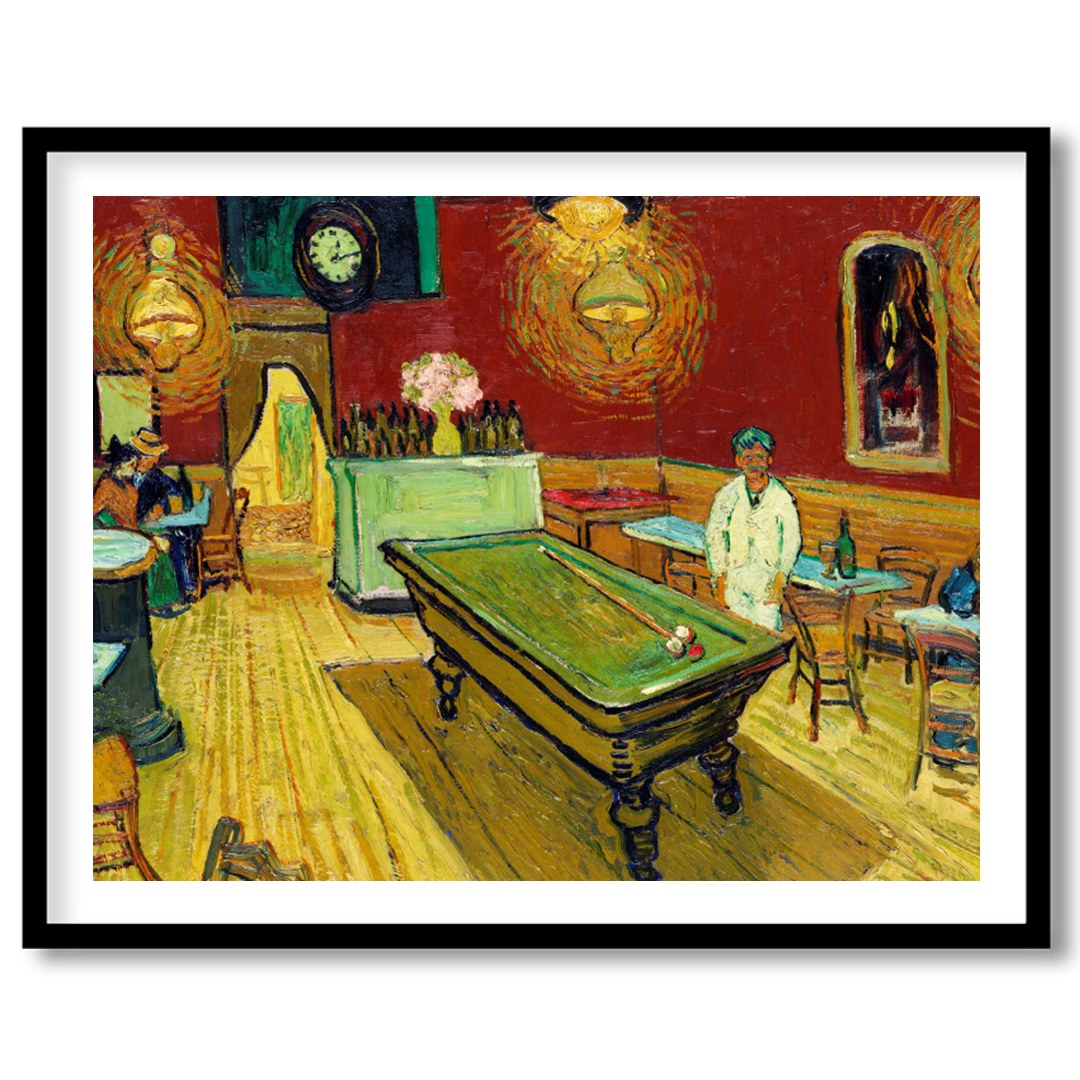 Experience the charm of a historic cafe scene with this vibrant wall art. The warm hues and dynamic for living-space