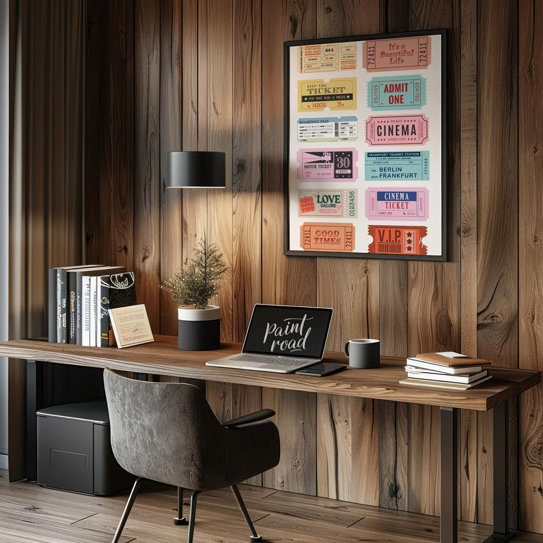 This delightful collection of vintage-inspired tickets evokes a sense of nostalgia and wanderlust. … for office