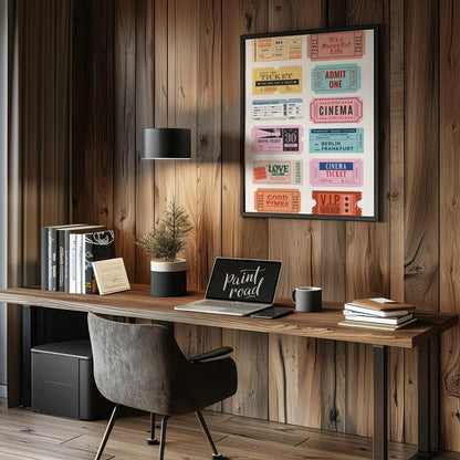 This delightful collection of vintage-inspired tickets evokes a sense of nostalgia and wanderlust. … for office