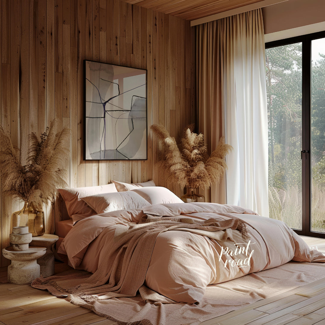 """Violet Nexus"" presents a minimalist abstract composition with a delicate interplay of soft gray… for bedroom