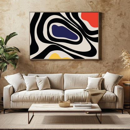 Transform your space with this striking abstract artwork that captivates with bold patterns and for Family Room