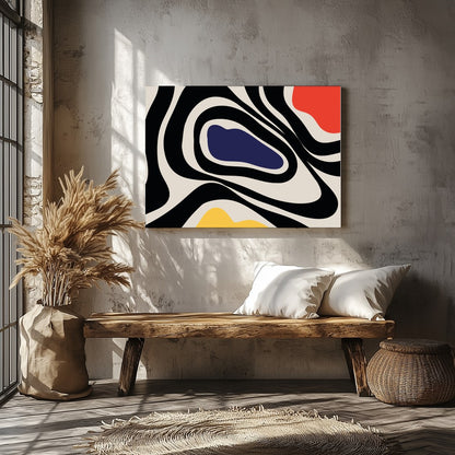 Transform your space with this striking abstract artwork that captivates with bold patterns and for Veranda