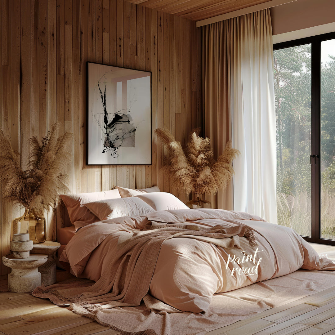 This presents a dynamic interplay of abstract forms and expressive ink strokes against a clean, whi… for bedroom