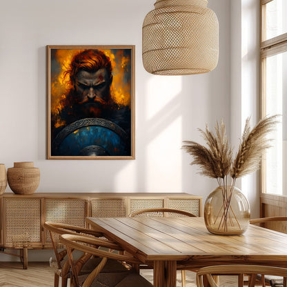Immerse yourself in the intensity of 'Warrior's Resolve,' a captivating piece that captures the for Extra Kitchen