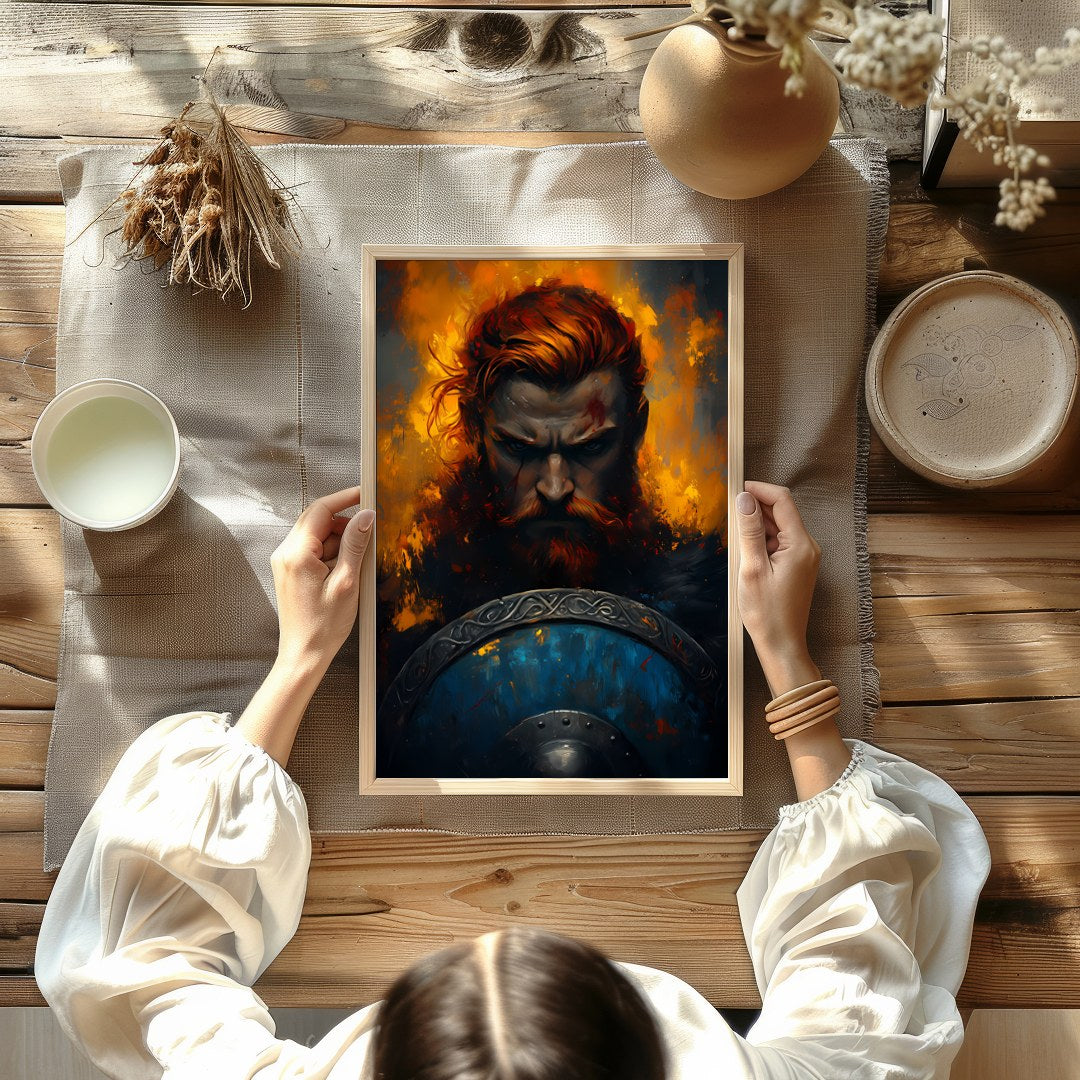Immerse yourself in the intensity of 'Warrior's Resolve,' a captivating piece that captures the for studio