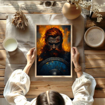 Immerse yourself in the intensity of 'Warrior's Resolve,' a captivating piece that captures the for studio