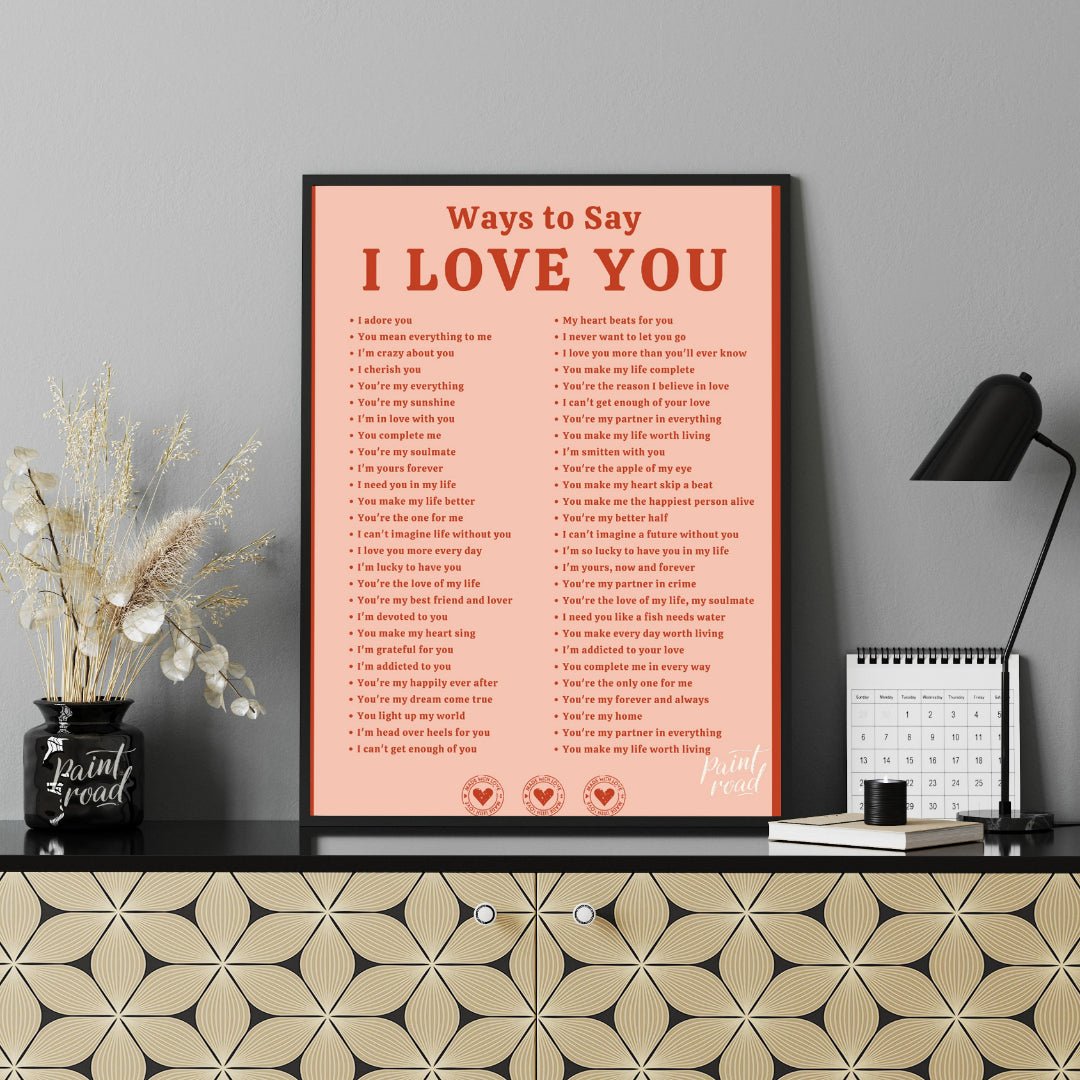 This heartwarming and comprehensive graphic presents numerous “Ways to Say I LOVE YOU”. The title i… for office