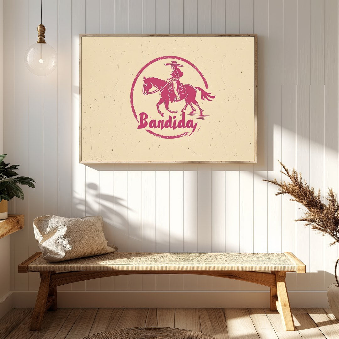 Capture the spirit of the wild west with this unique retro-inspired artwork. Featuring a bold for Hallway