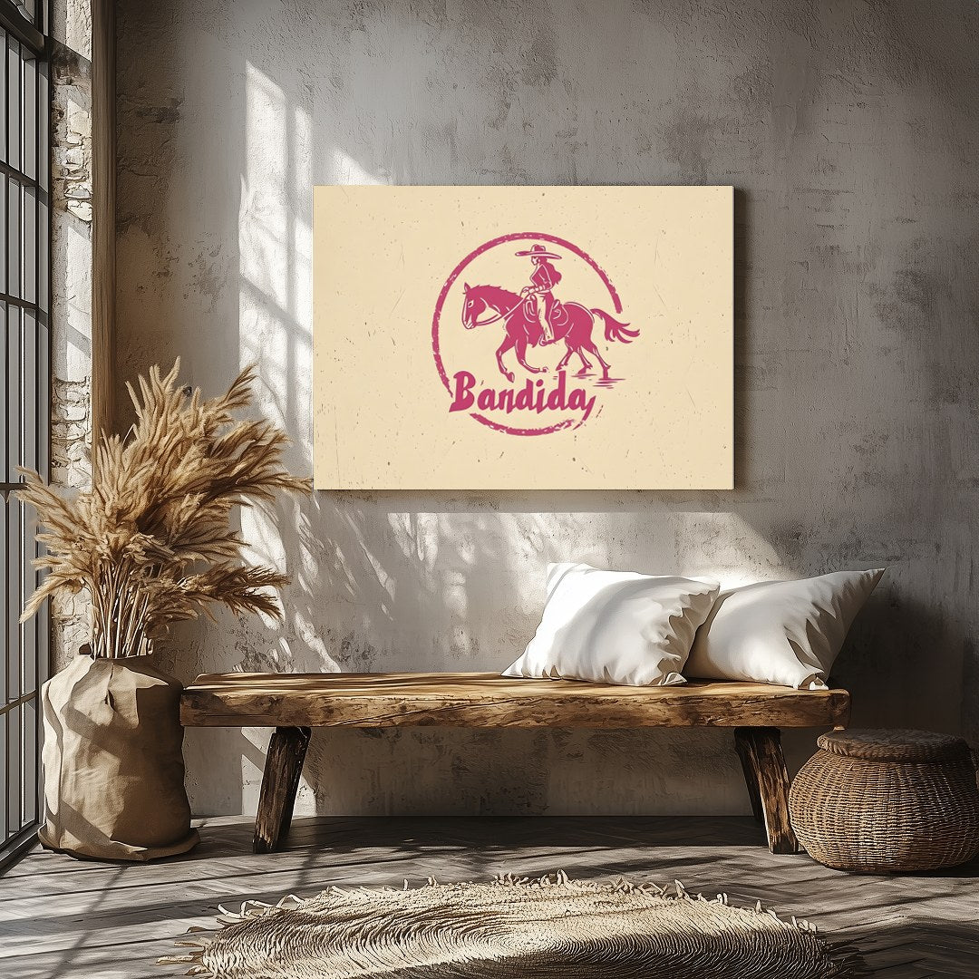 Capture the spirit of the wild west with this unique retro-inspired artwork. Featuring a bold for Veranda