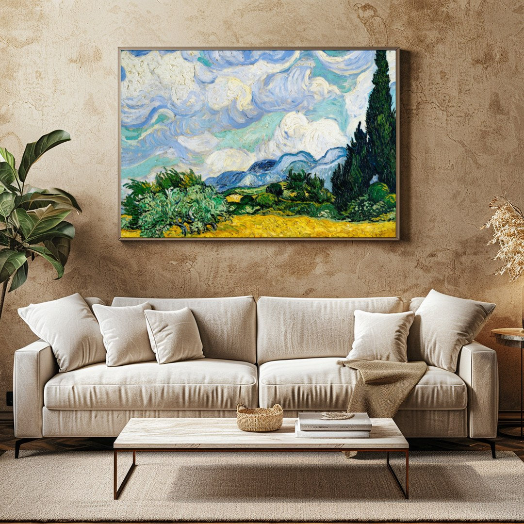 Invite a touch of classic elegance to your space with this swirling depiction of a cypress under a for Family Room