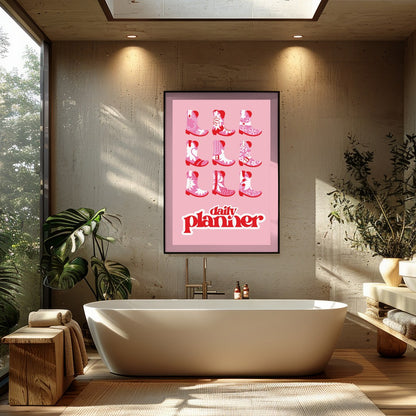 Embrace the charm of the Wild West with this playful pop art depicting a vibrant array of cowboy for Bathroom