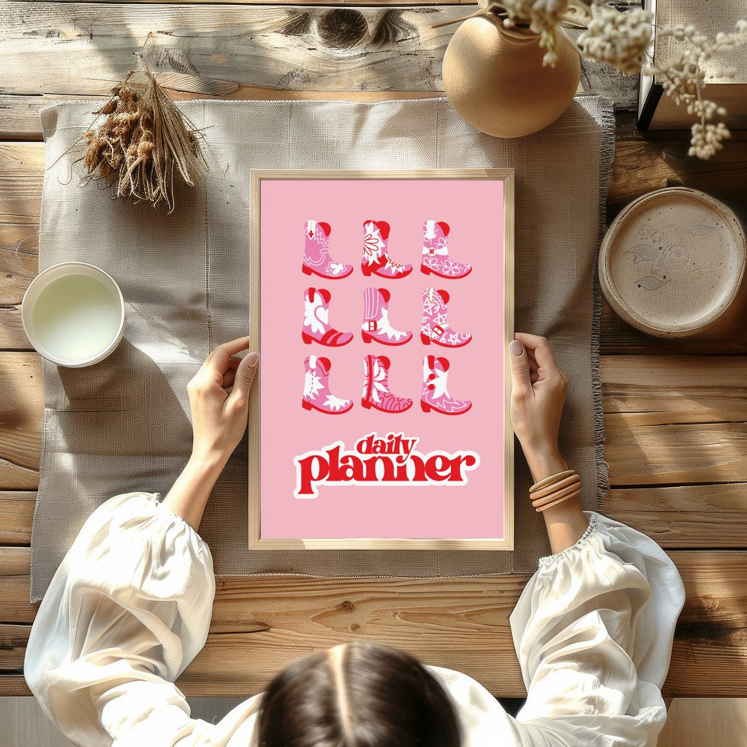 Embrace the charm of the Wild West with this playful pop art depicting a vibrant array of cowboy for Kitchen