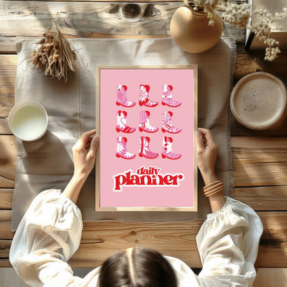 Embrace the charm of the Wild West with this playful pop art depicting a vibrant array of cowboy for Kitchen