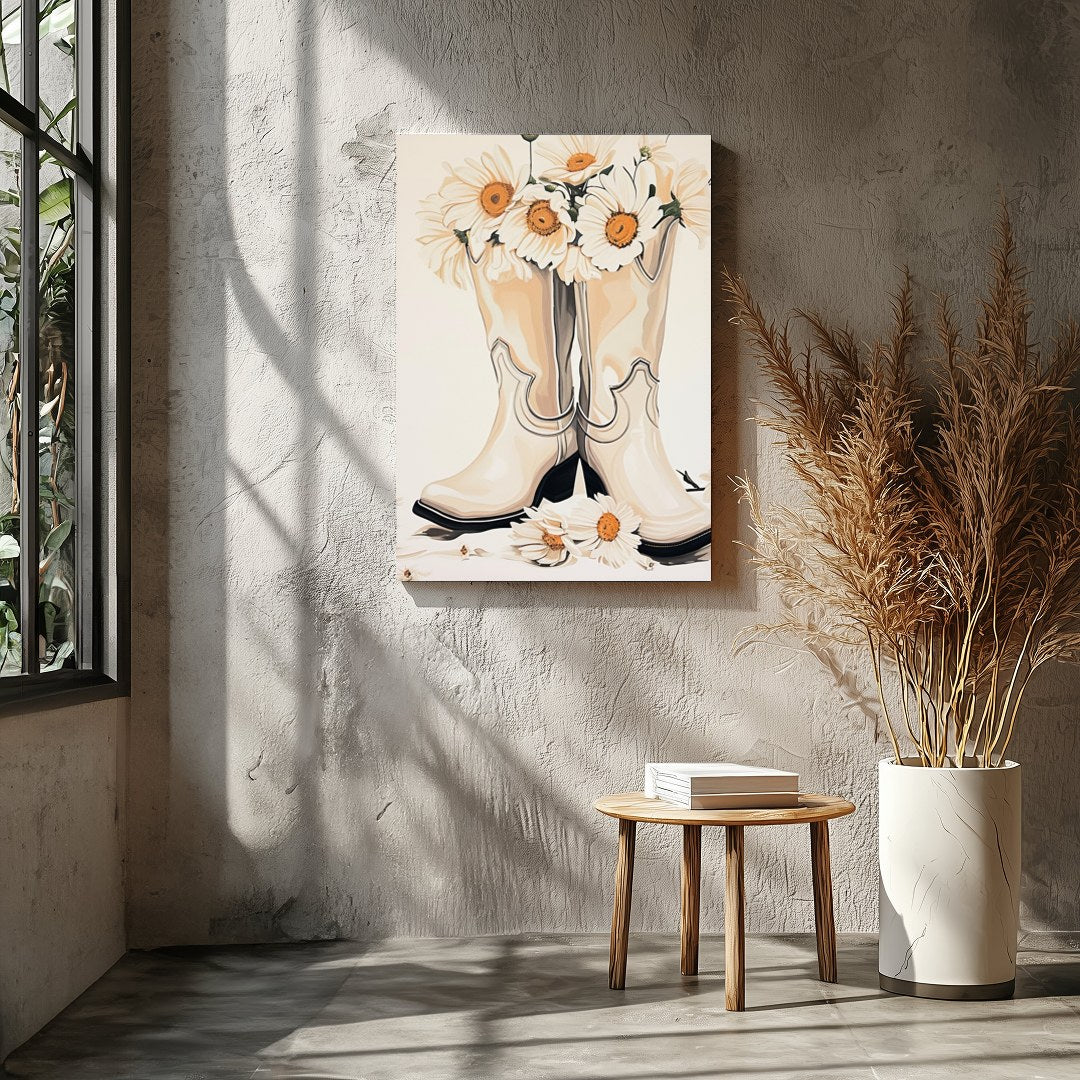Bring a touch of rustic charm into your home with this delightful artwork featuring a pair of for Entrance
