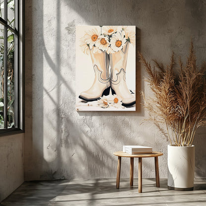 Bring a touch of rustic charm into your home with this delightful artwork featuring a pair of for Entrance