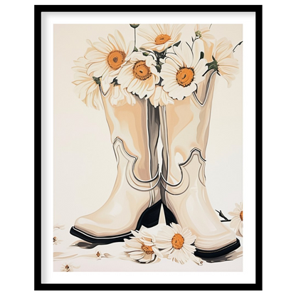 Bring a touch of rustic charm into your home with this delightful artwork featuring a pair of for home