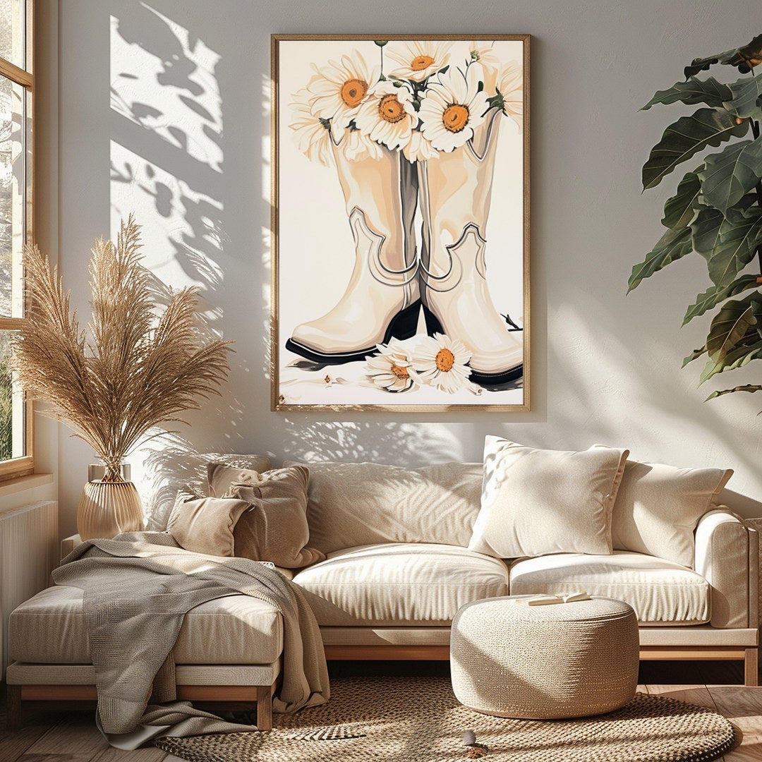 Bring a touch of rustic charm into your home with this delightful artwork featuring a pair of for Sitting Area