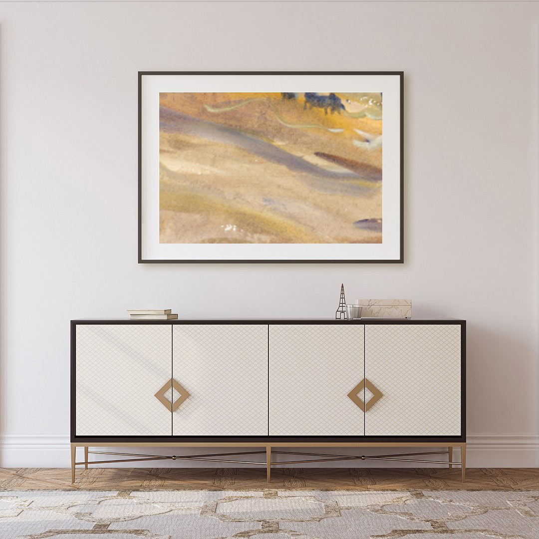 Immerse yourself in the serene beauty of this abstract landscape. With sweeping strokes of pastel for Foyer